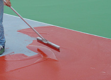 Tennis Rnovation pose de  Resine Acrylique